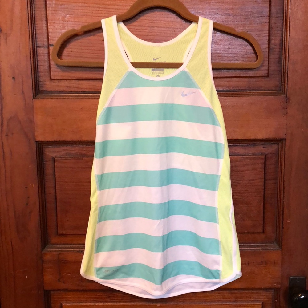 Nike Dri-Fit Tank Top/ Light Blue,Green & White